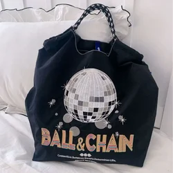 Bolso ecológico bordado con bola de discoteca, bolsa grande de diseñador de nailon, Asa de cuerda, bolso de hombro, bolso de compras ecológico, bolso Hobo