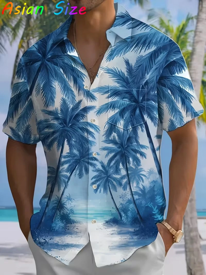 

Рубашка с принтом тропической пальмы, гавайская рубашка для мужчин, женщин и подростков, забавная рубашка с растениями, для отпуска, пляжной вечеринки, рубашка алоха, камиса для мужчин