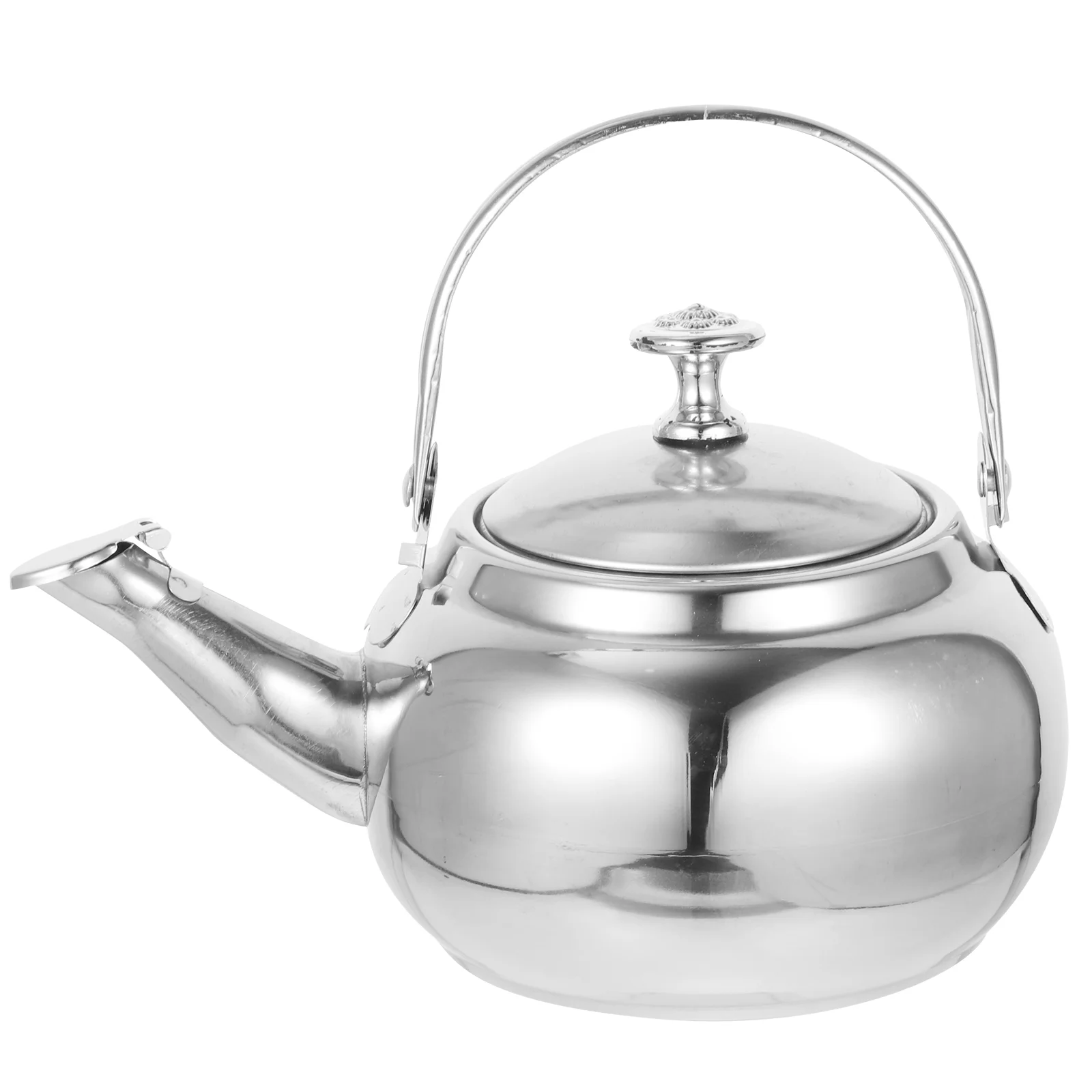 

Stainless Steel Teapot 14cm Silver Pot Filter for Ergonomic Handle Heat Resistant Non Rust Suitable Picnic Camping