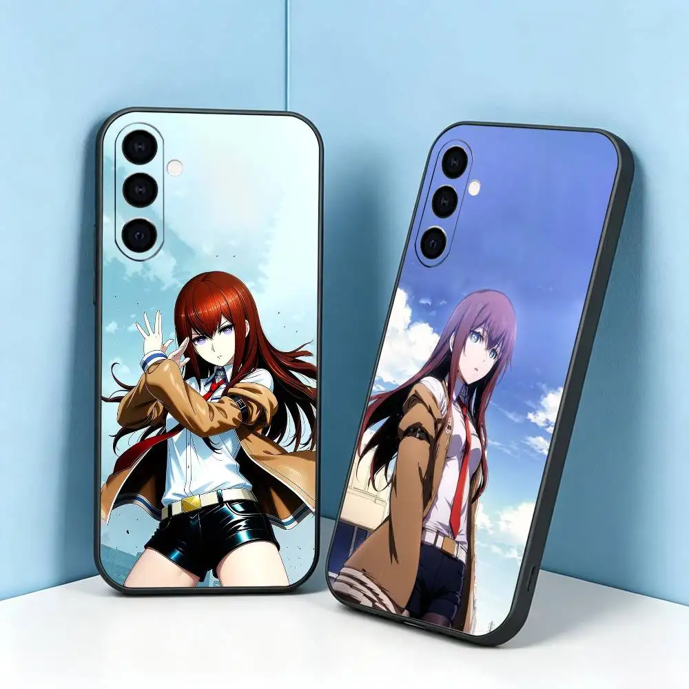 S-Steins-S Gate Anime  Phone Case For Samsung Galaxy A73,A72,A71,A70,A53,A52,A51,Soft Silicone Black Cover Gift