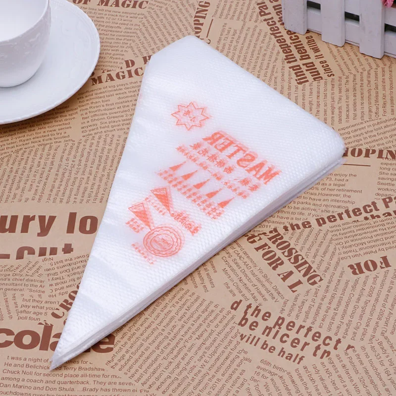 100PCs/set Disposable Pastry Bags Cake Decoration Kitchen Icing Food Preparation Bags Cup Cake Piping Tools for Baking