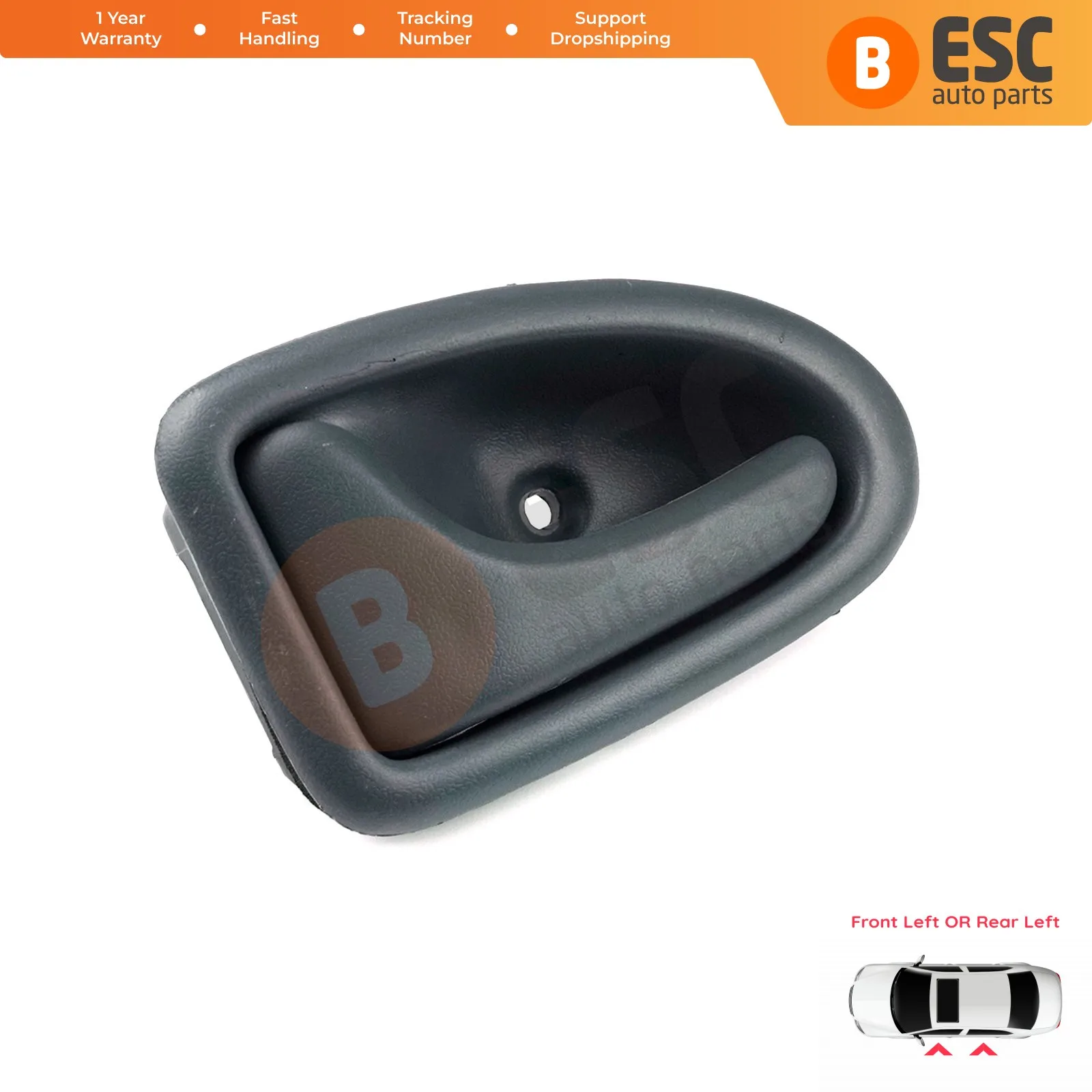 

EDP99 Inner Door Handle Left Gray 7700434716 for Renault Clio 2 Scenic 1 Trafic Logan 1 Daily 3 Master 2 Movano A Interstar