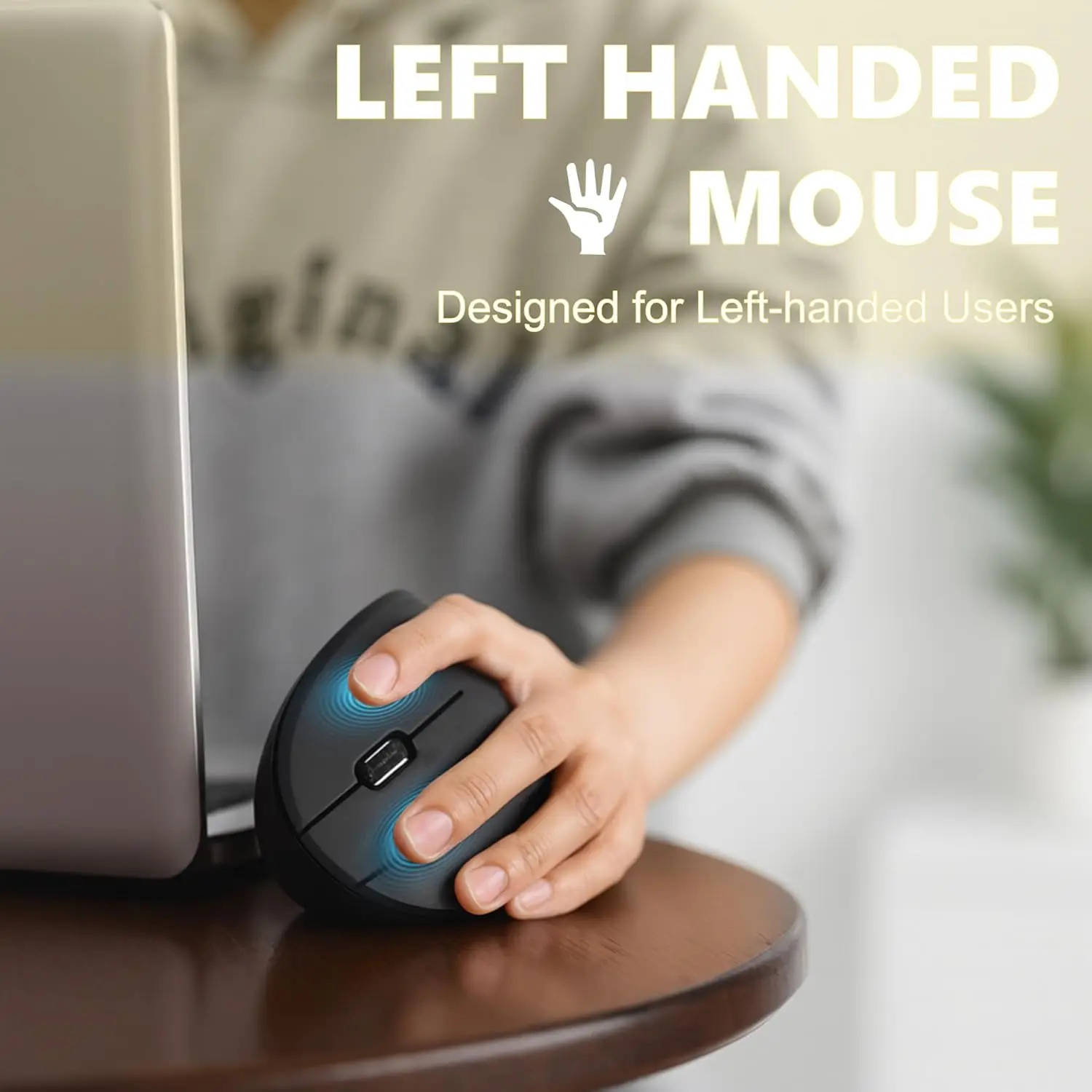 

CHYI Rechargeable Vertical Mouse Wireless Ergonomic 1600DPI USB Optical Mice Left Right Hand Mause For PC Laptop Gaming Office