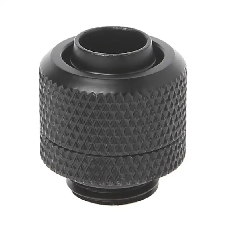 

652F G1/4" to 3 8 X Soft Tubing Compression Fitting Black Silver