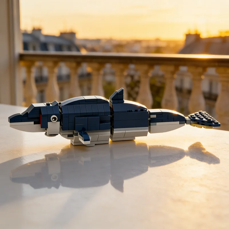 227 Pezzi MOC Balena Dentata con Cinghia Creator 3 in 1, Blocchi da Costruzione, Regalo di Natale, Idea Creativa, Giocattolo Educativo