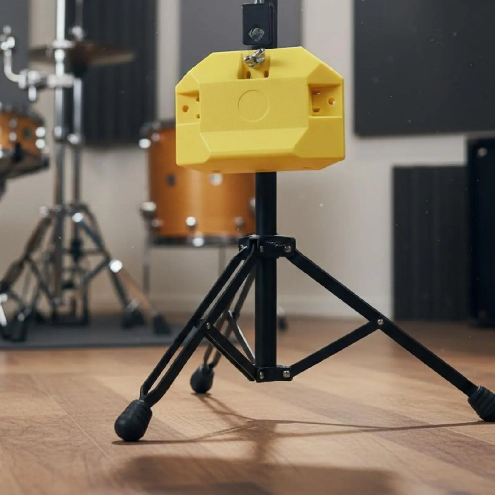 

Plastic Bangzi Crisp Tone Square Bangzi Plastic Percussion Block Easy to Play Musical Instrument Mounting Bracket for Children