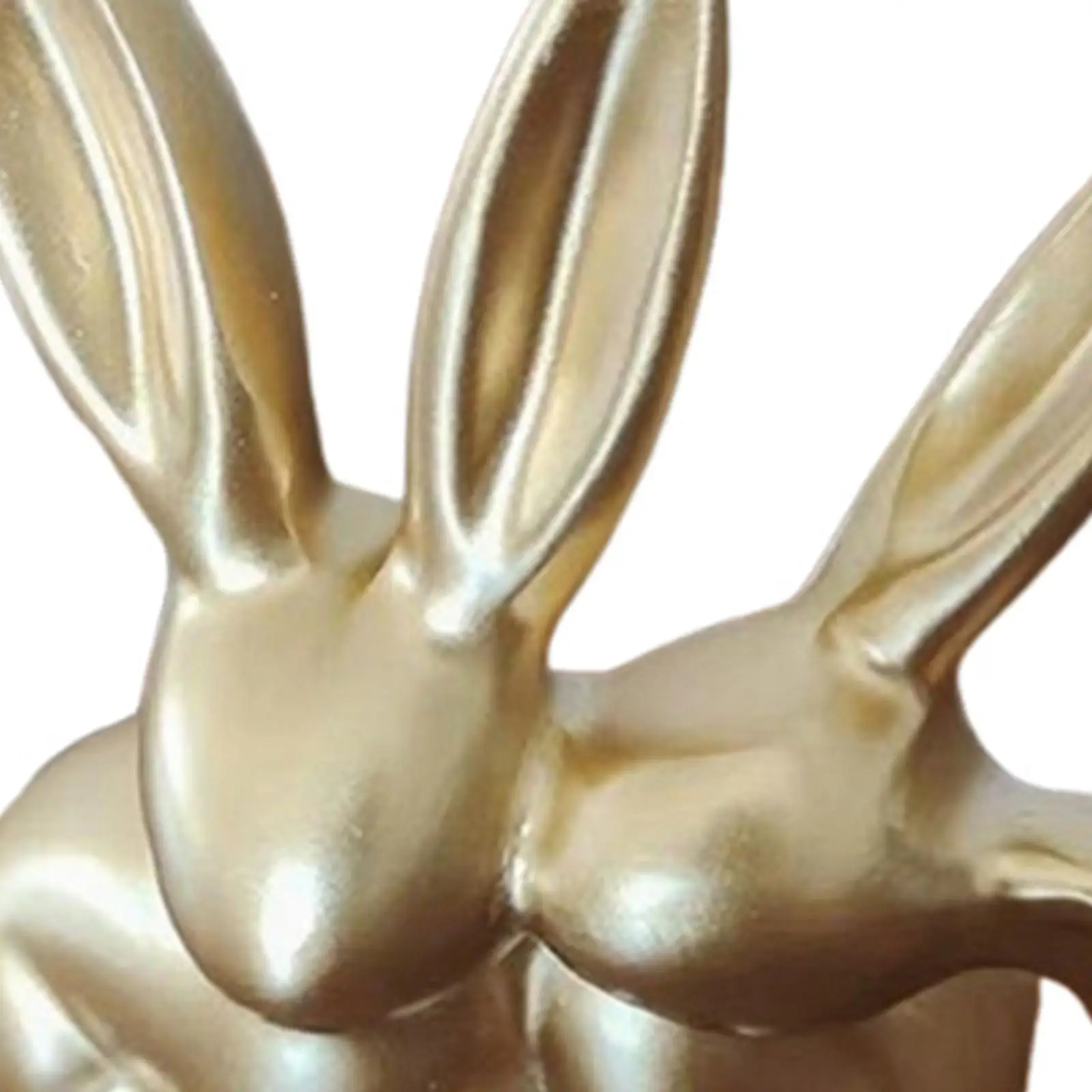 Resin Rabbit Figurine Modern Animal Sculpture Miniature Statue Home Decor Accent for Living Room Desk Bedroom