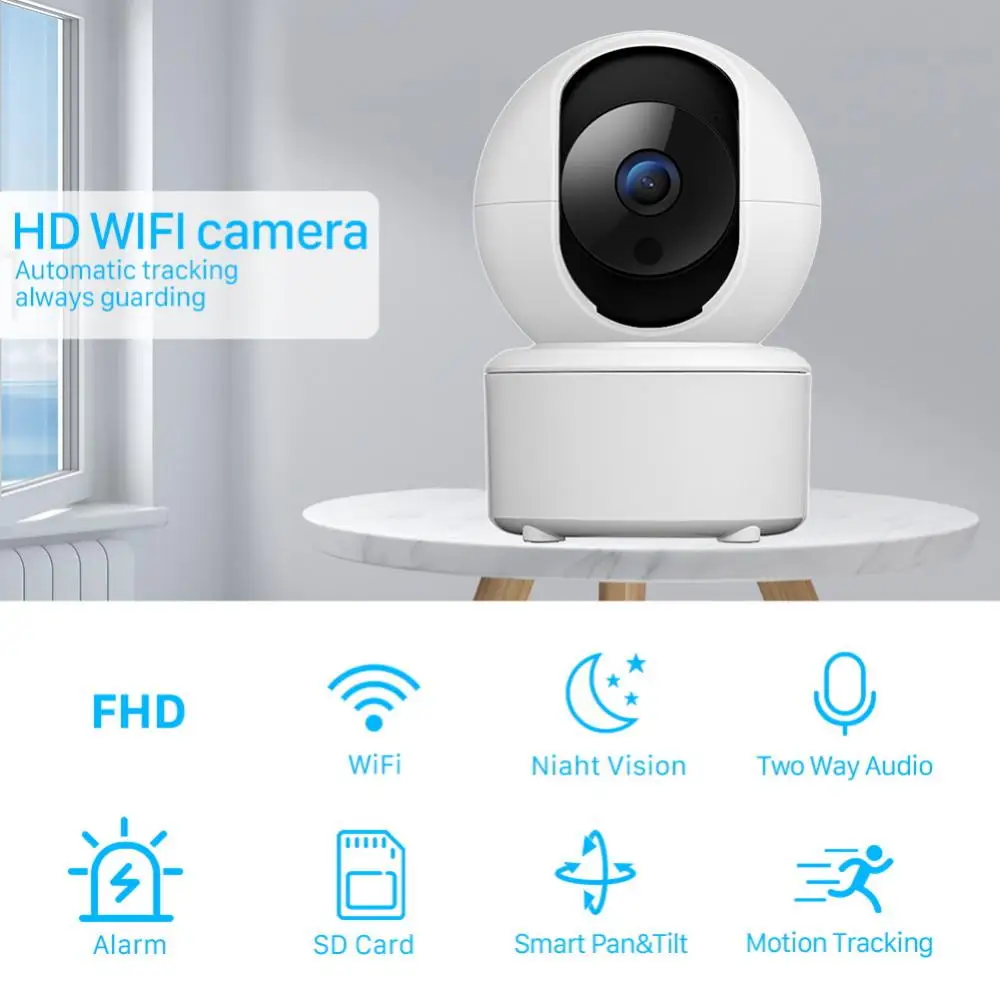 2MP 1080P Yoosee APP   Intercom PTZ IP Camera IR Night Vision Motion Detection Home Security Alarm  Baby Monitor Auto Tracking