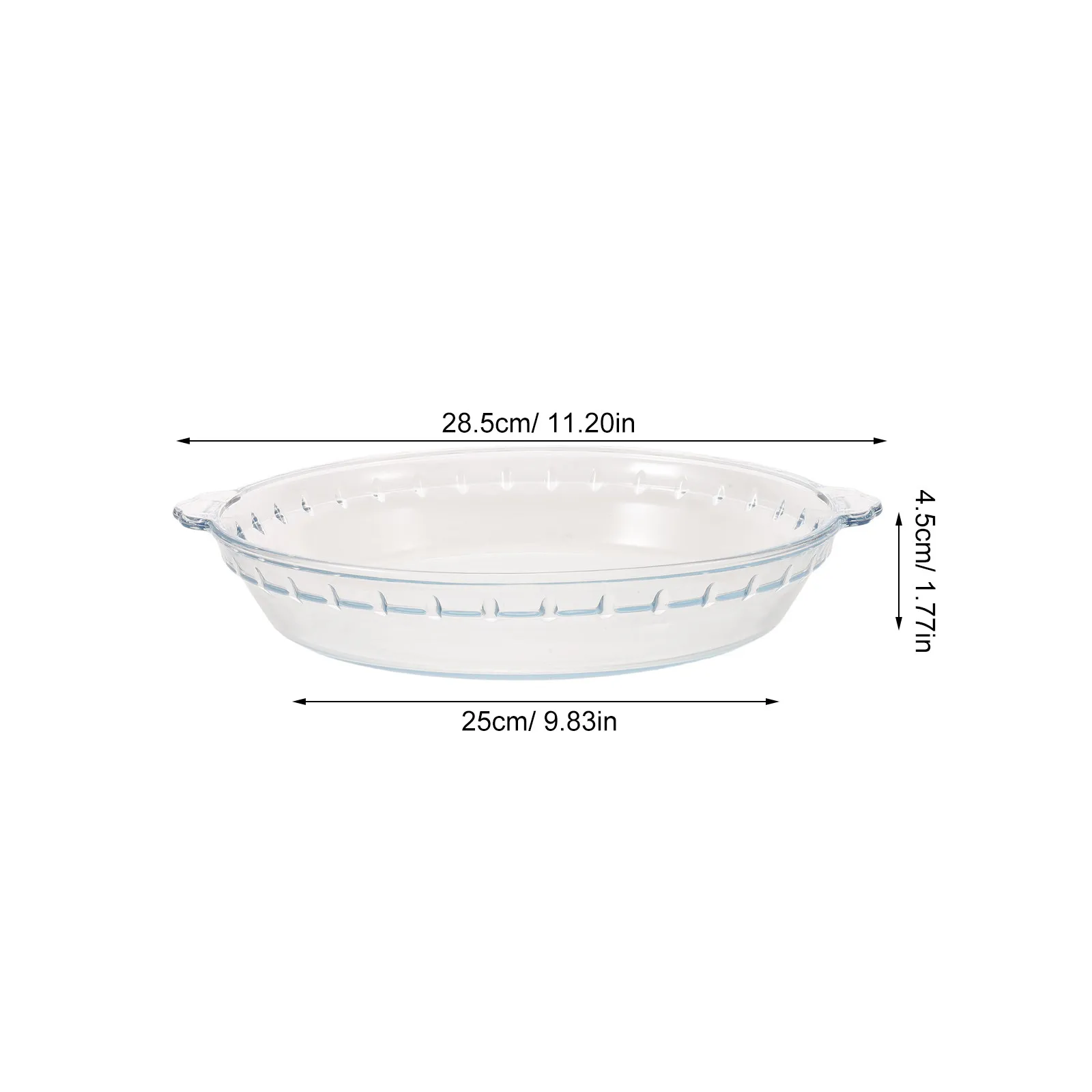 10 Inch Deep Glass Pie Pan Oven Safe Clear Baking Dish for Tart Pastry Pizza Fruit Microwave Compatible