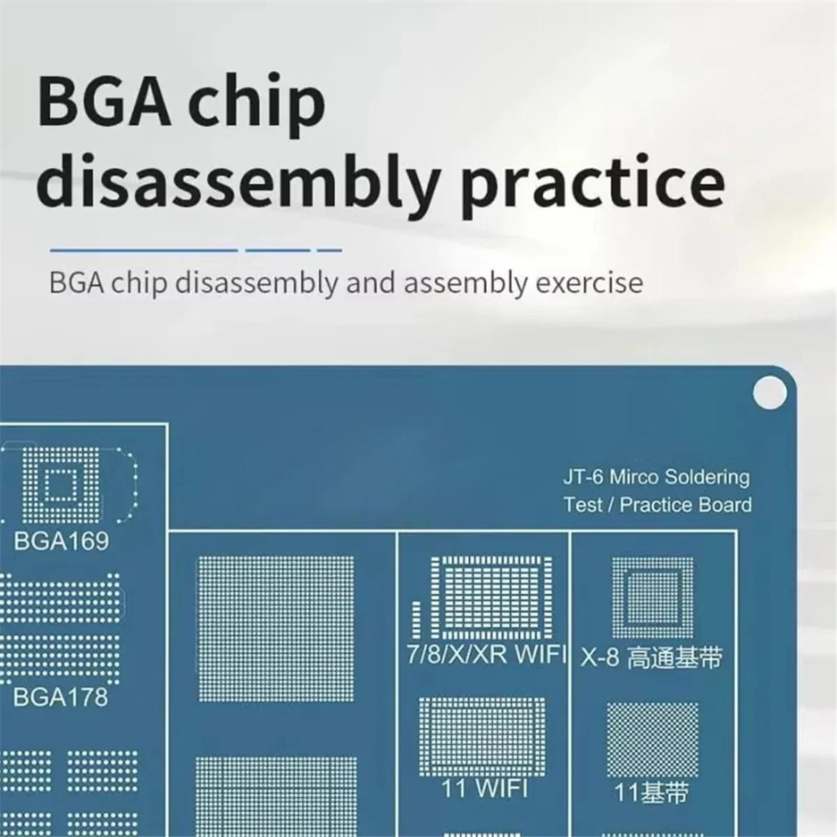 A002 JT-6 SMD/SMT BGA Components Soldering Test Practice Board Disassembling and Assembling Welding Pad Practice