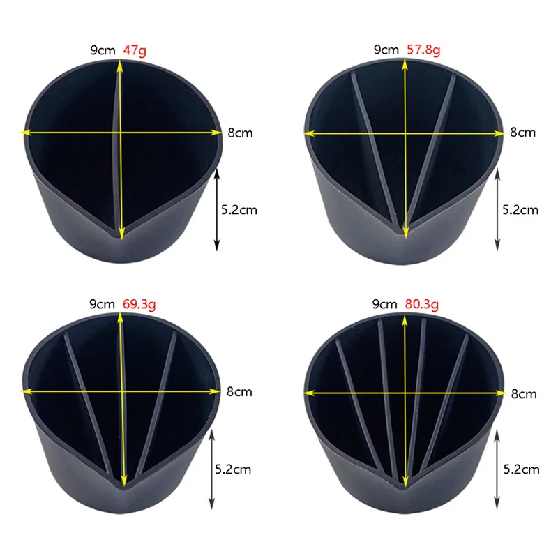 Silicone Split Cups for Paints Pouring Acrylic Paint Pour Cup 5 Channels Dividers DIY Epoxy Resin Tools for Jewelry Making Craft