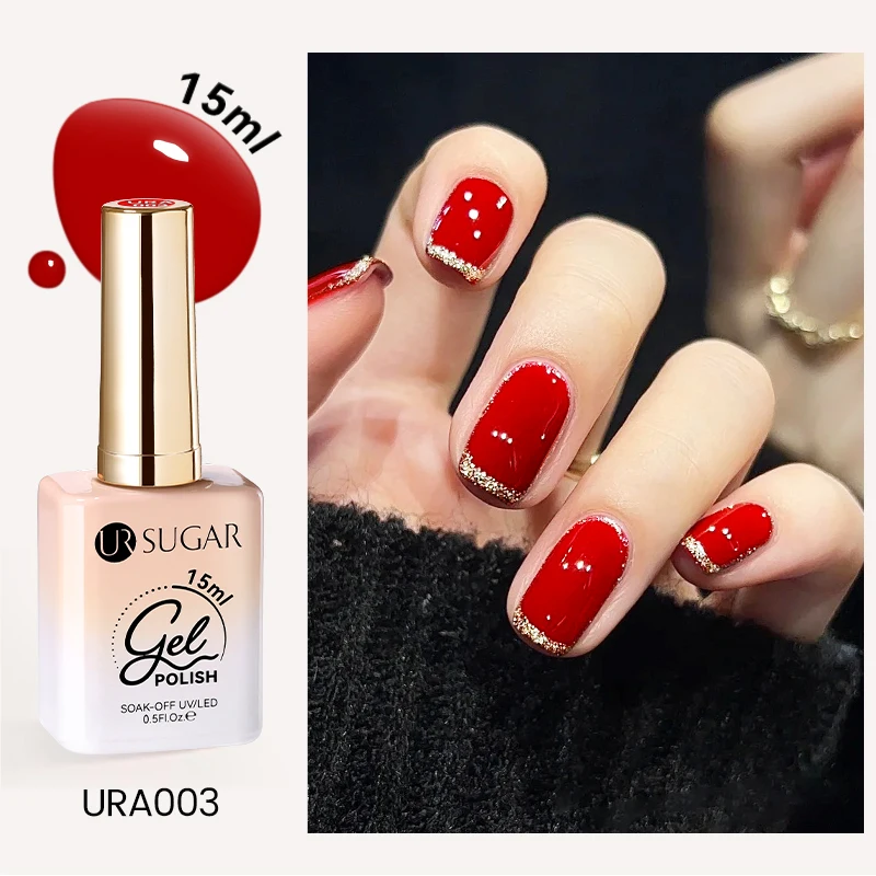 UR SUIKER 15 ml Wijn Rode Serie Kleur Gel Gel Vernissen Alle Voor Nagels Losweken UV LED Semi permanente Nail Art Gel Vernis