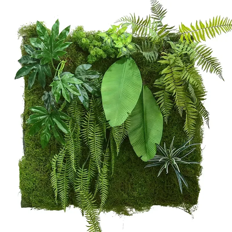 Simulation Green Leaves and Grass Foliages Artificial Wall IVY Hedge Plant with Fence Wall Grass Wall 6