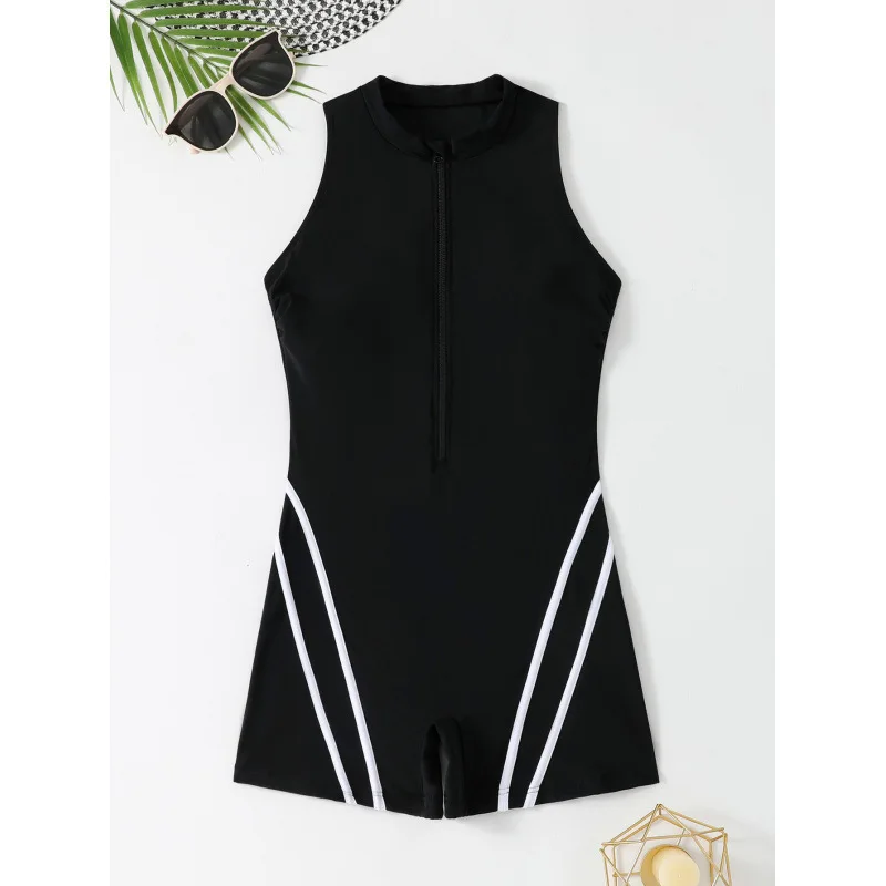 2025 Slim One Piece Surfing ชุดว่ายน้ําผู้หญิงซิปพิมพ์ชุดว่ายน้ําหญิง Bathers ชุดว่ายน้ําว่ายน้ําชุดว่ายน้ํา