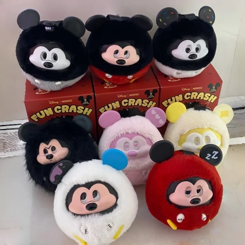 

Подлинная серия Mickey Fun Crash, слепая коробка, кулон, брелок, милая коллекция, игрушка, фигурка, украшение для рабочего стола, подарок для девочки