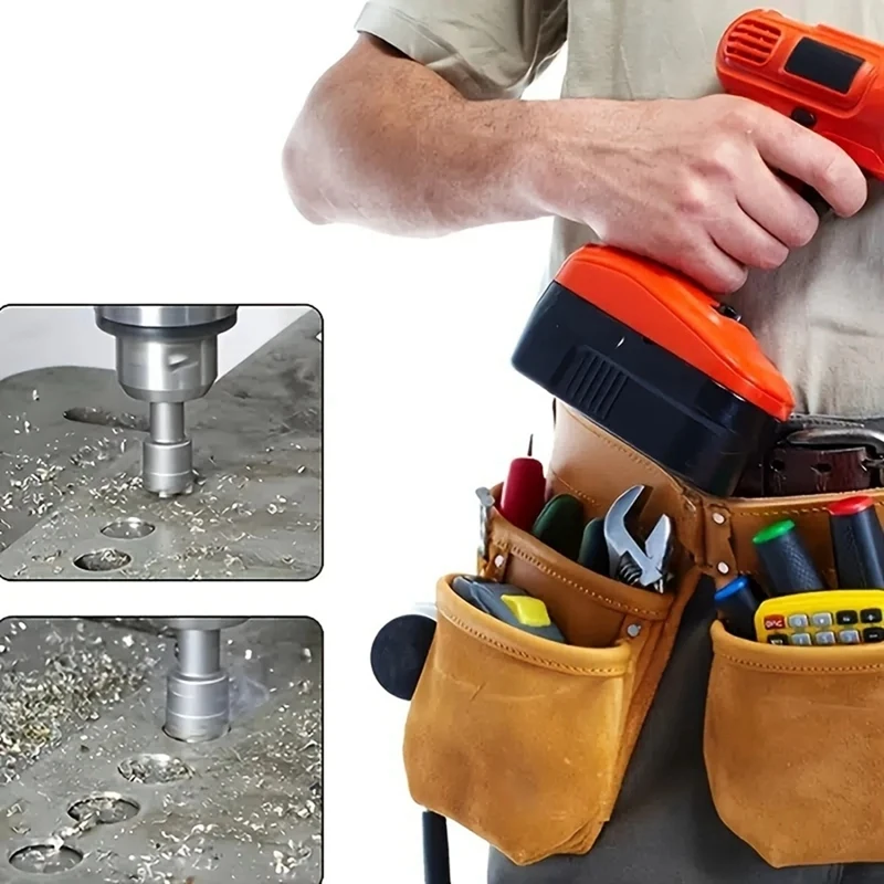 DT16 High-Speed Steel Hole Saw Kit 5 Piece 16-30mm for Metal Steel Aluminum with Wrench Drill Bit Set