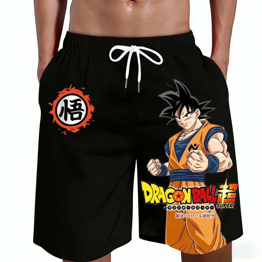 2026 Dragon Ball Super Goku Beach Short Men Women Kids Retro Anime Graphic Swim Trunks Casual Cotton Summer Holiday Board Shorts
