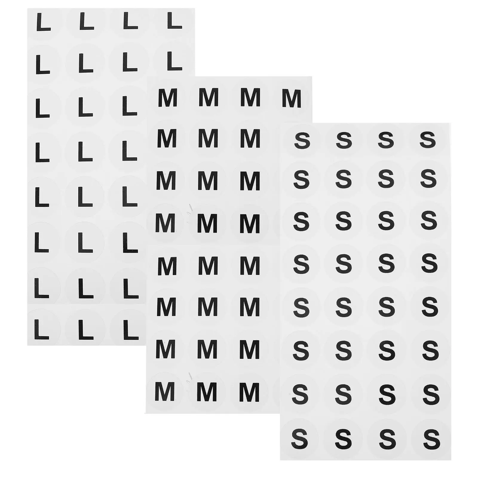 

1500 Pcs Labels 20mm Round S M Adhesive Clothing Tags for Garments T Self-Adhesive Stickers Shirt Apparel Folder
