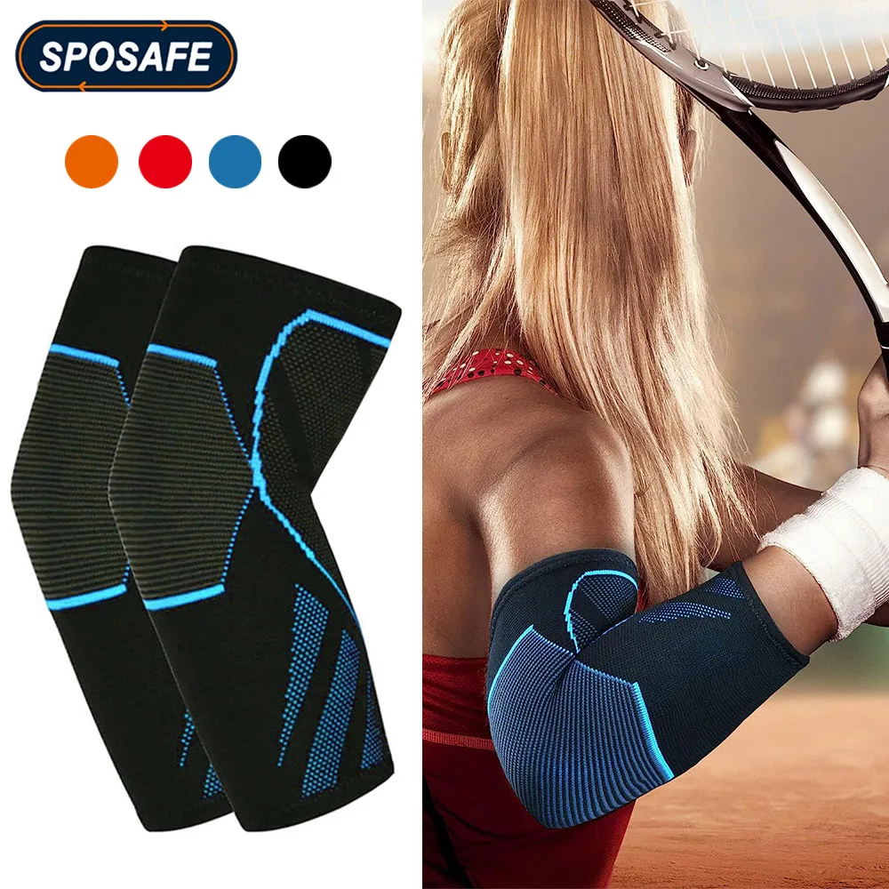 

1Pair Sport Elbow Brace Compression Sleeves Elastic Arm Support Protector Men Women Weightlifting Arthritis Volleyball Tennis