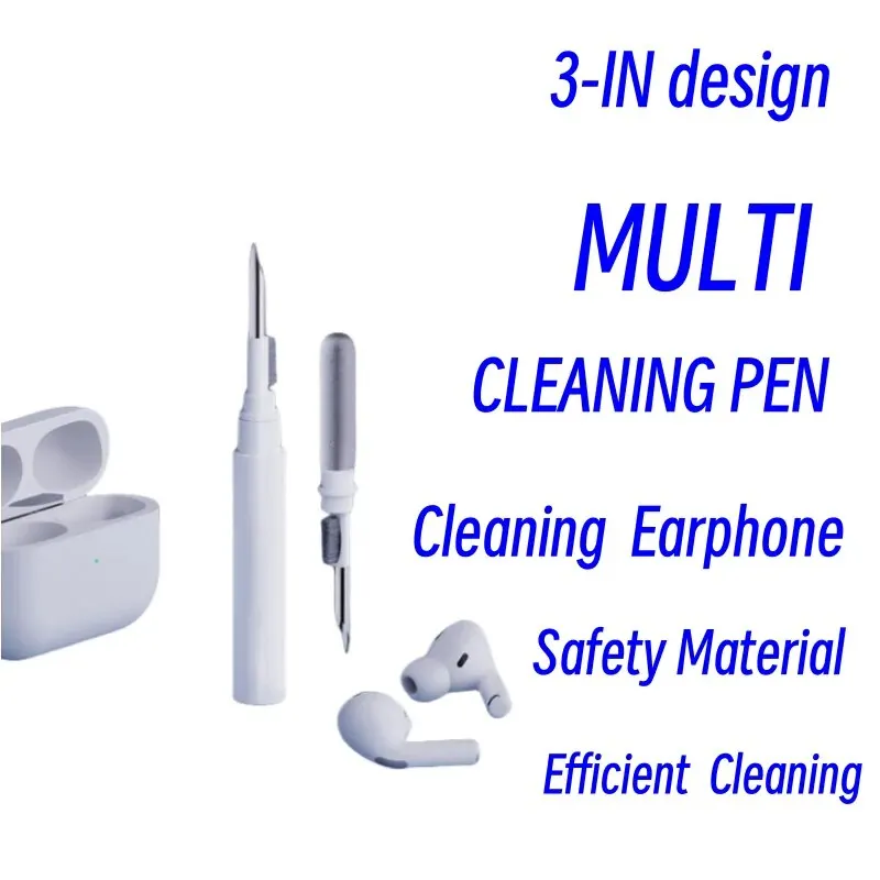 3-in-1 Small Bluetooth Earbud Cleaning Tool Multi-function Cleaning Kit with Cleaning Pen, Wireless Headset Brush