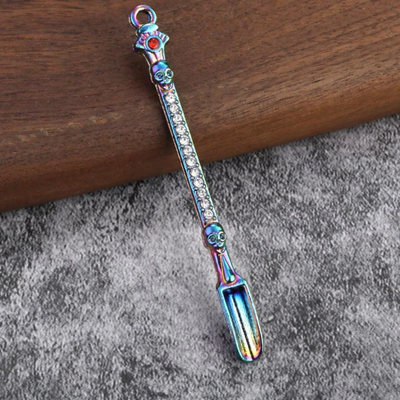 1 قطعة ملعقة صغيرة معدنية مع مجرفة صغيرة لأداة قياس مسحوق الأدوية ملحقات السجائر #5