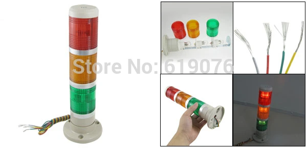 LED steady warning lamp DC24V Red Yellow Green Safety Signal Industrial Tower Light Warning Stack Lamp Alarm Apparatus