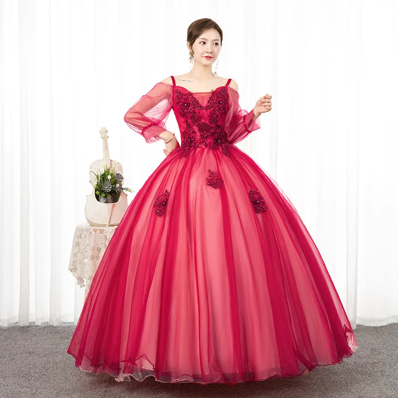 

Customized Spaghetti Straps Ball Gown Quinceanera Dresses Tulle Appliques Prom Birthday Party Gowns Formal Occasion