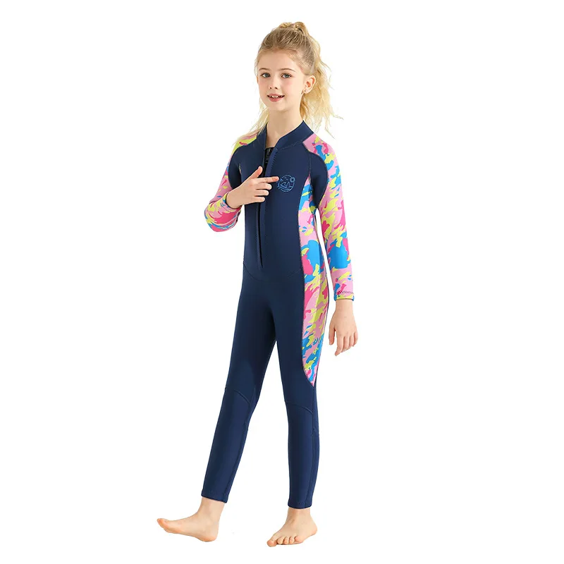 

2.5mm Children's Swimming Diving Suit Long Sleeve One-piece Water Sports Waterproof Boys and Girls Surfing Winter Swimsuit