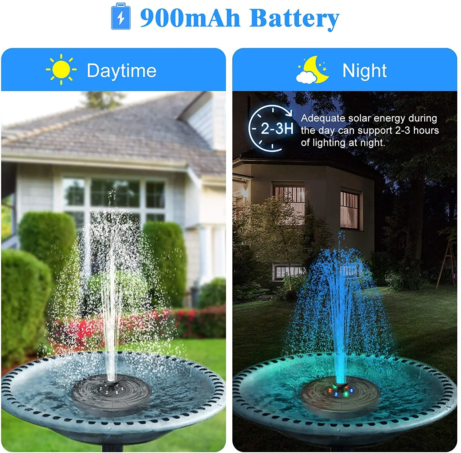 Supplies Solar Powered Water Fountain for Garden Landscape and Decoration Floating Fountain