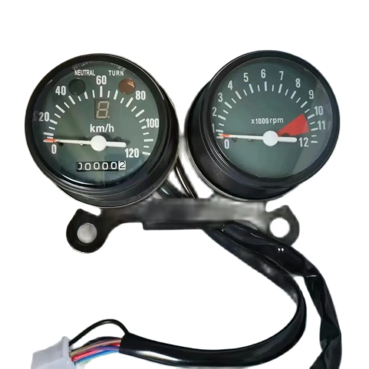 FOR honda suzuki Cg125 Motorcycle Meter Assembly New High Quality Instrument Modified Odometer Tachometer Double speedometer