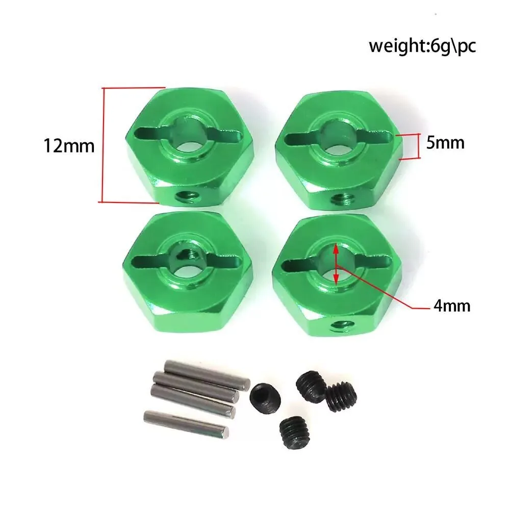 RC Upgrade Parts Aluminum Hex Wheel Hub 12mm Hex Adapter custom size for LOSI 1/18 Mini LMT 4X4 RC Model Car Wheel Accessories