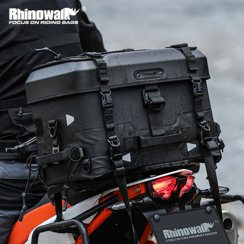 

Rhinowalk мотоциклетная сумка-седло 36L с твердым корпусом, коробка для хранения багажа мотоцикла, изоляционная сумка для камеры для путешествий