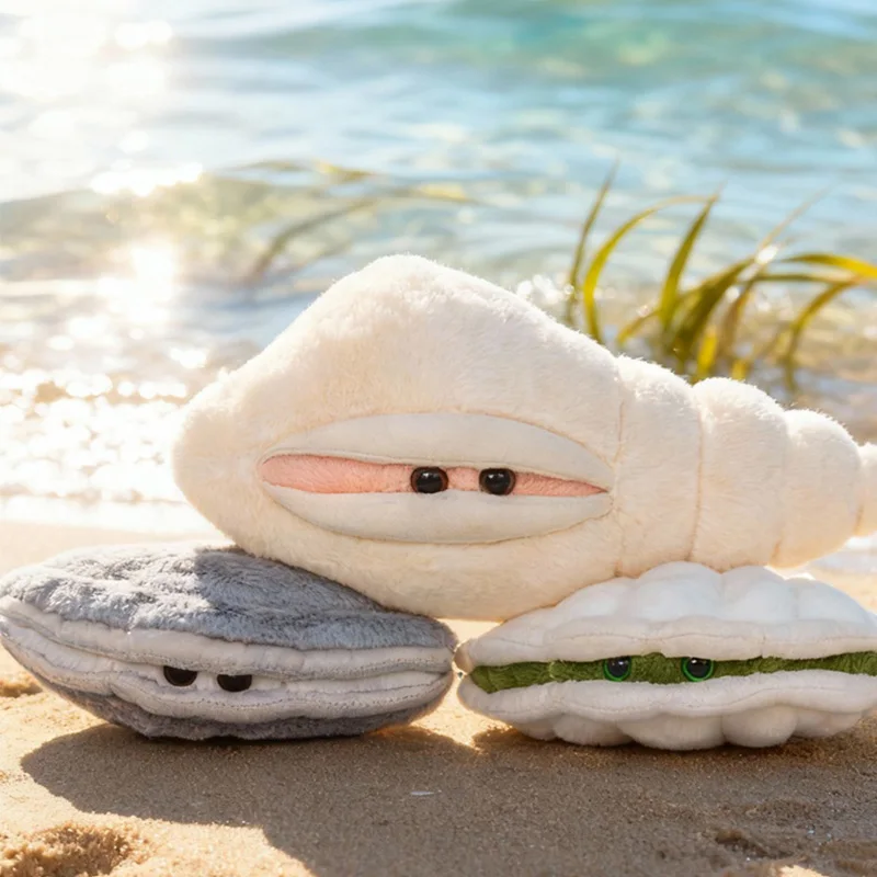 Cure Conchas de ojos grandes, oso de peluche, decoración suave para el hogar, regalo de Navidad, regalo de cumpleaños para niños, regalo de compañero para chico