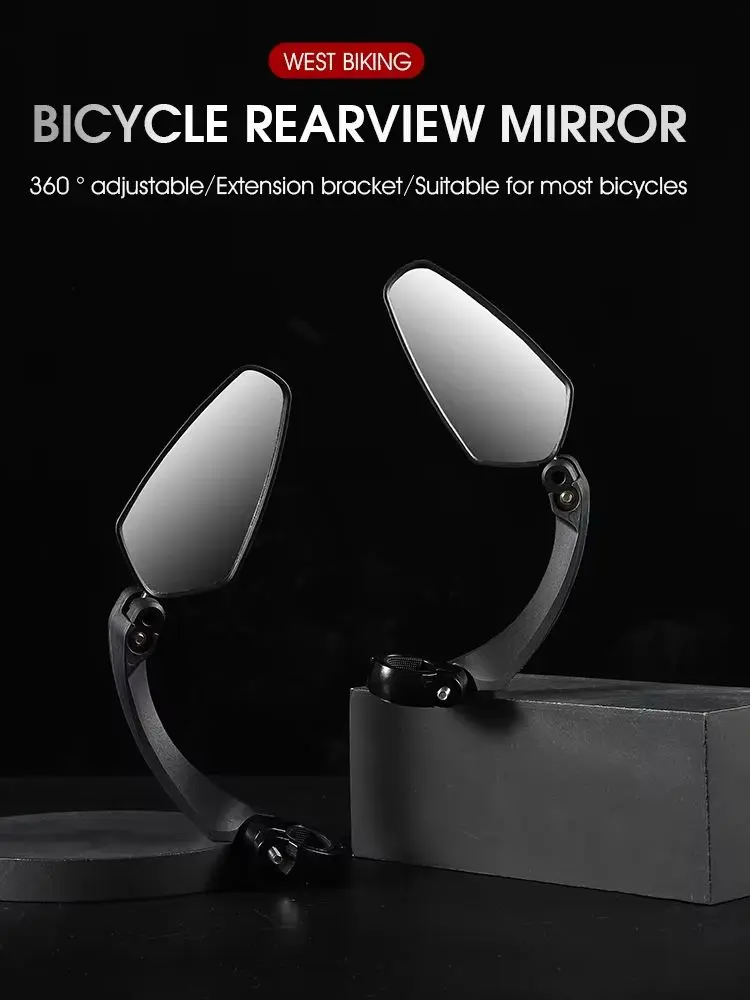 AliExpress West Biking WEST BIKING Bicycle Mirror Anti-Glare Handlebar Rear View Wide Range Back Sight Reflect electric scooter Mirror bike accessories