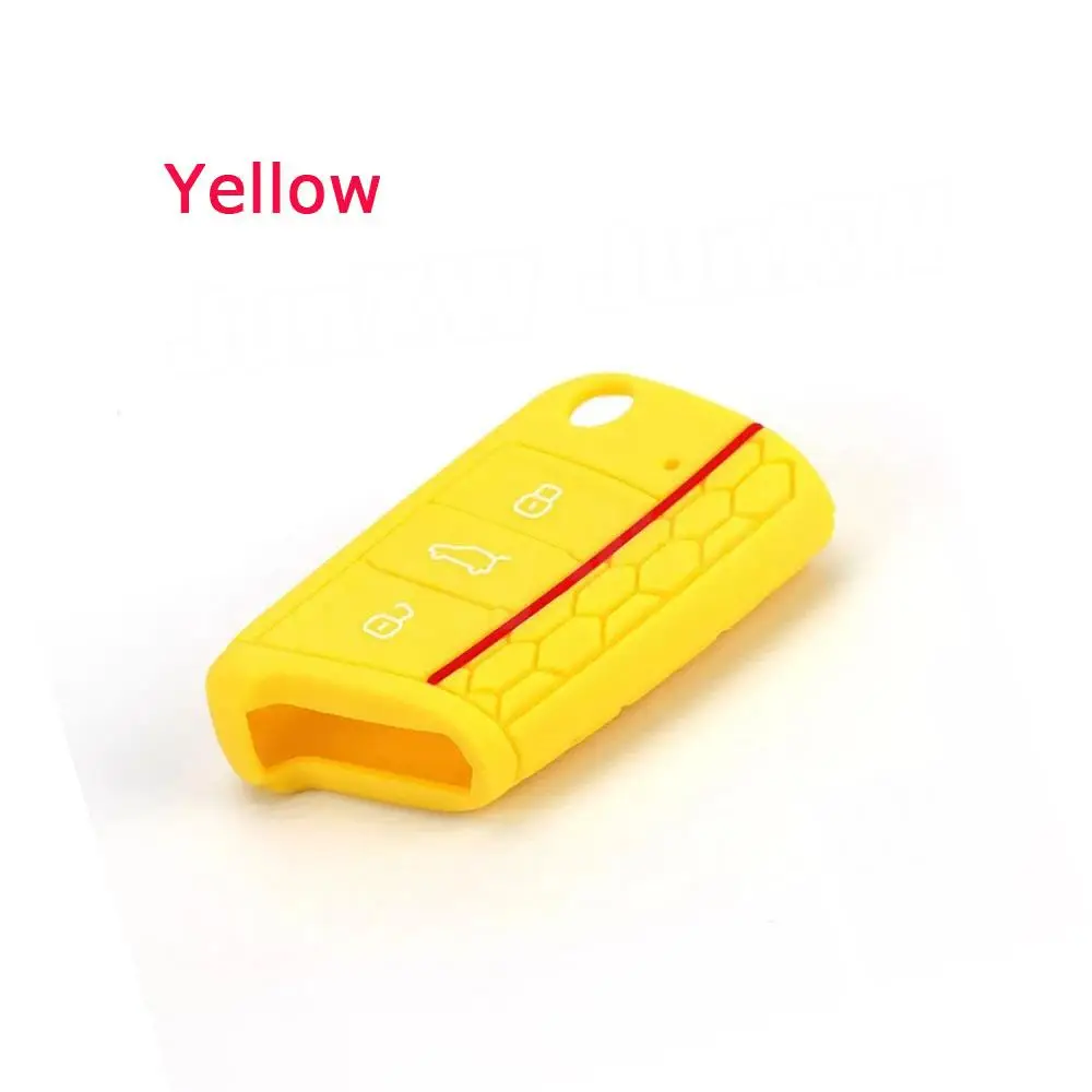 Universal Hot Silicone Car Key Cover Case Shell Fob For Volkswagen VW Golf 7 mk7 Car Key Decoration Styling