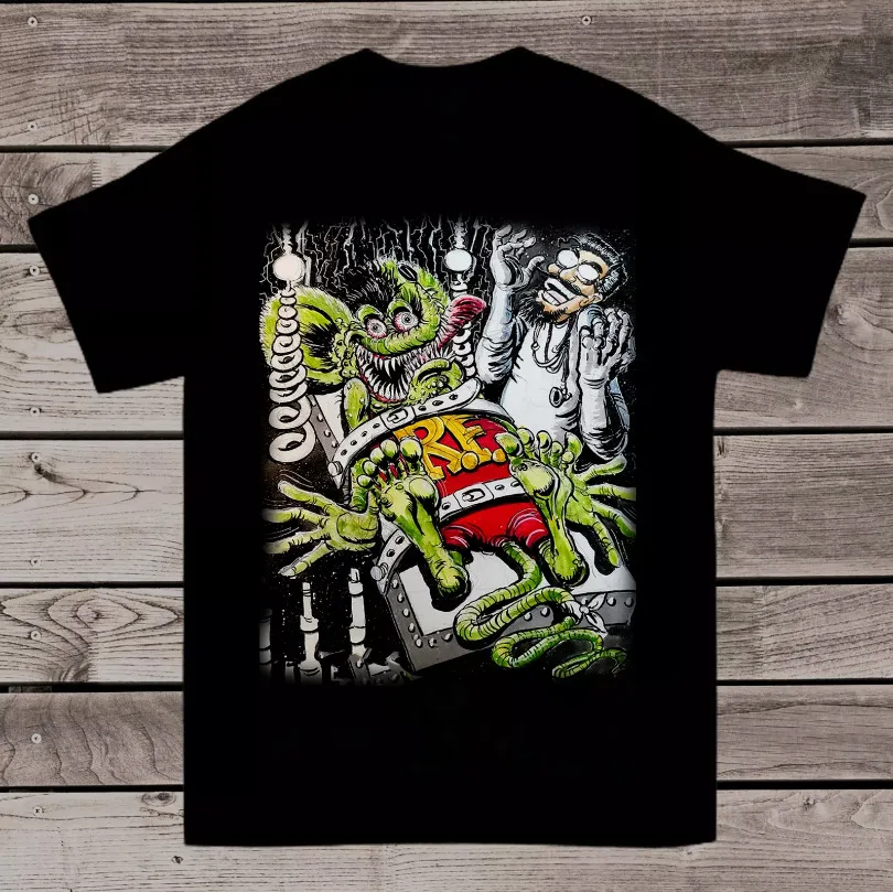 Ed Roth Rat Fink Funny Cotton Black All Size T Shirt