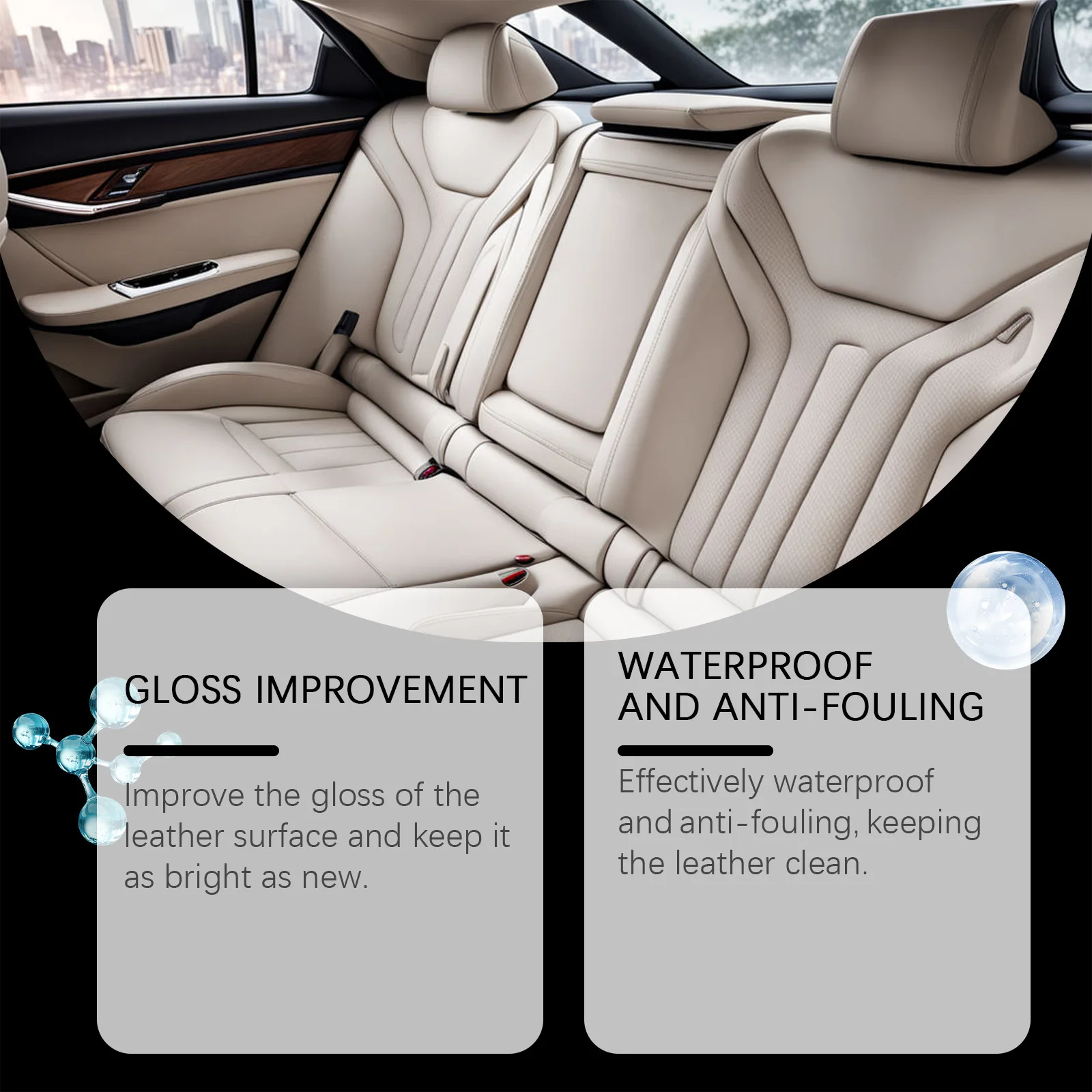 Automobile Leather Ceramic Coating Spray Leather Renovation Decontamination Brightening Maintenance Cleaning Polishing Spray