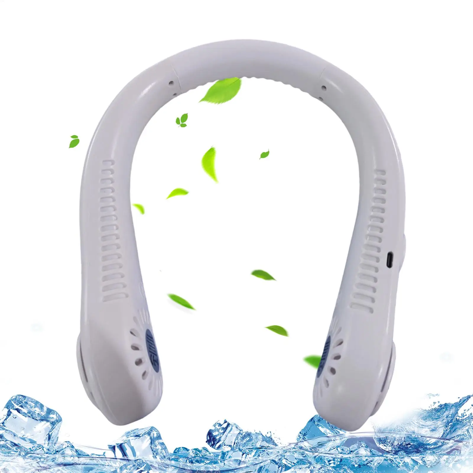 Portable Fan USB Small Hands-Free Fan Cooling Fan with Display Screen 5 Speed Neck Cooler for Home Offices Travel Indoor Outdoor