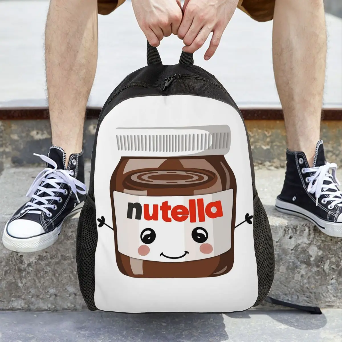 Nutella Cutie Mochila para Estudiantes Mochila Escolar Senderismo Viajes Mochila para Niños Niñas Mochila de Moda Bolsos de Hombro