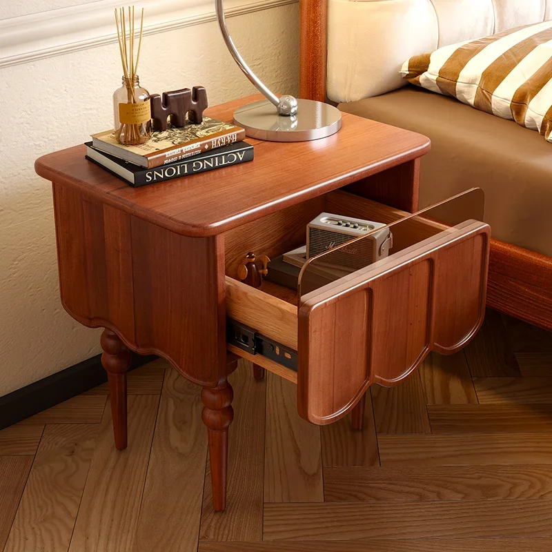 

Modern minimalist Nordic retro multifunctional solid wood bedroom bedside locker