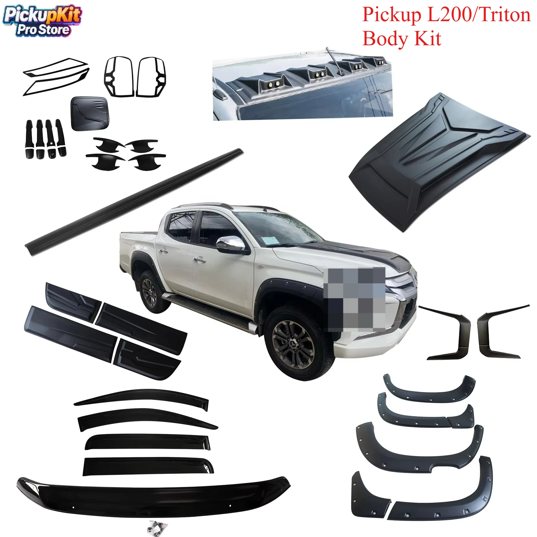 

4X4 Pickup L200/Triton Body Kit Chrome Fender Flare Set - Car Exterior Upgrade Accessories