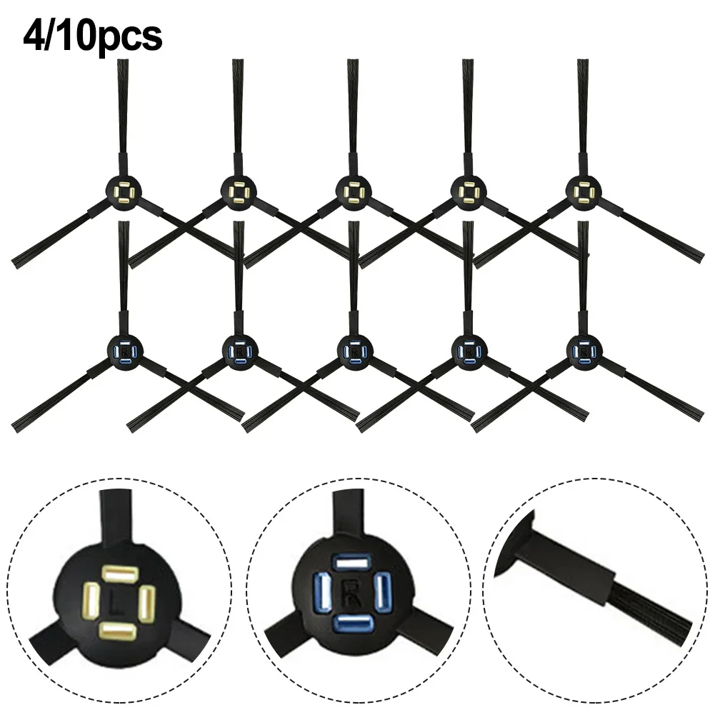 4/10Pcs Side Brushes For Silver Crest SSR1 SSRA1  A9 A7 A80 Plus A10s Vacuum Cleaner Household Attachment Home Appliance