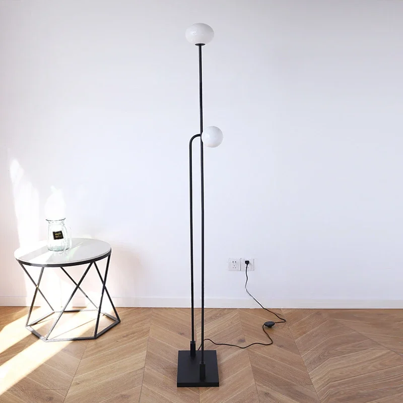 

SANDYHA Modern Minimalist Floor Lamps with Glass Ball Lampshade for Living Room and Bedroom Stylish Indoor Lighting Fixture