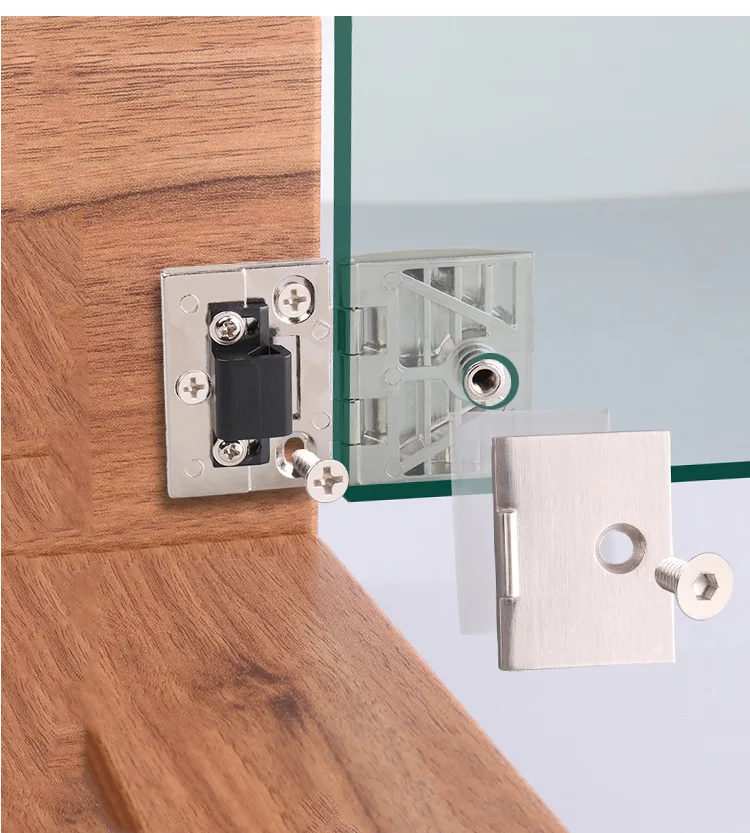 1/2/4/8pcs Wine Cabinet Sturdy Glass Door Hinge for Pet Villa Display Cabinet Cabinet Hinge 90 Degree Hardware Fittings Easy Use