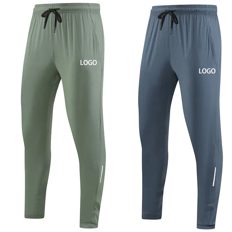 

Summer Thin Quick Dry Nylon Sports Jogging Jogger Men's Pants Trousers Solid Sweatpants Stretch Gym Track Pants Sportswear