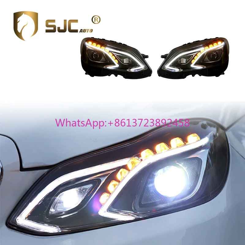 

Auto Car Accessories Head Lamp for BENZ W212 LED Headlight 13-15 E200 E300 Turn Signal High Beam Angel Eye Projector Lens