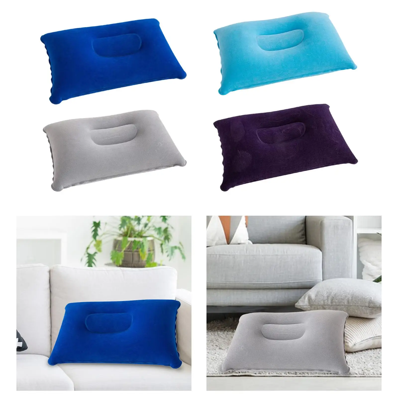 Inflatable Camping Pillow PVC Travel Pillow for Backpacking Outdoor Beach
