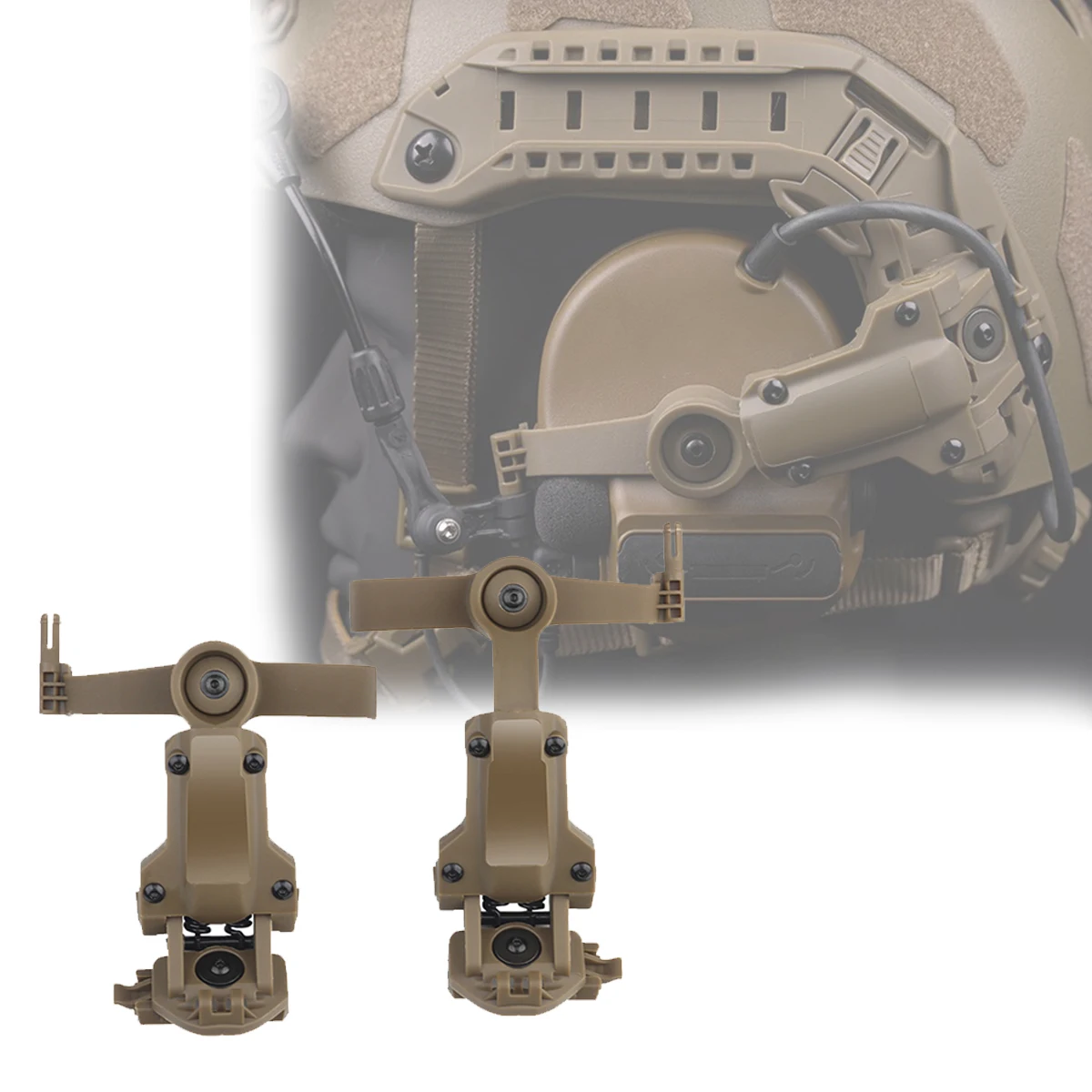 

Rotatable Tactical Headset Helmet Connecting Arm, Multi-angle Adjustable Helmet Rail Adapter Kit, Suitable For C Series COMTAC3