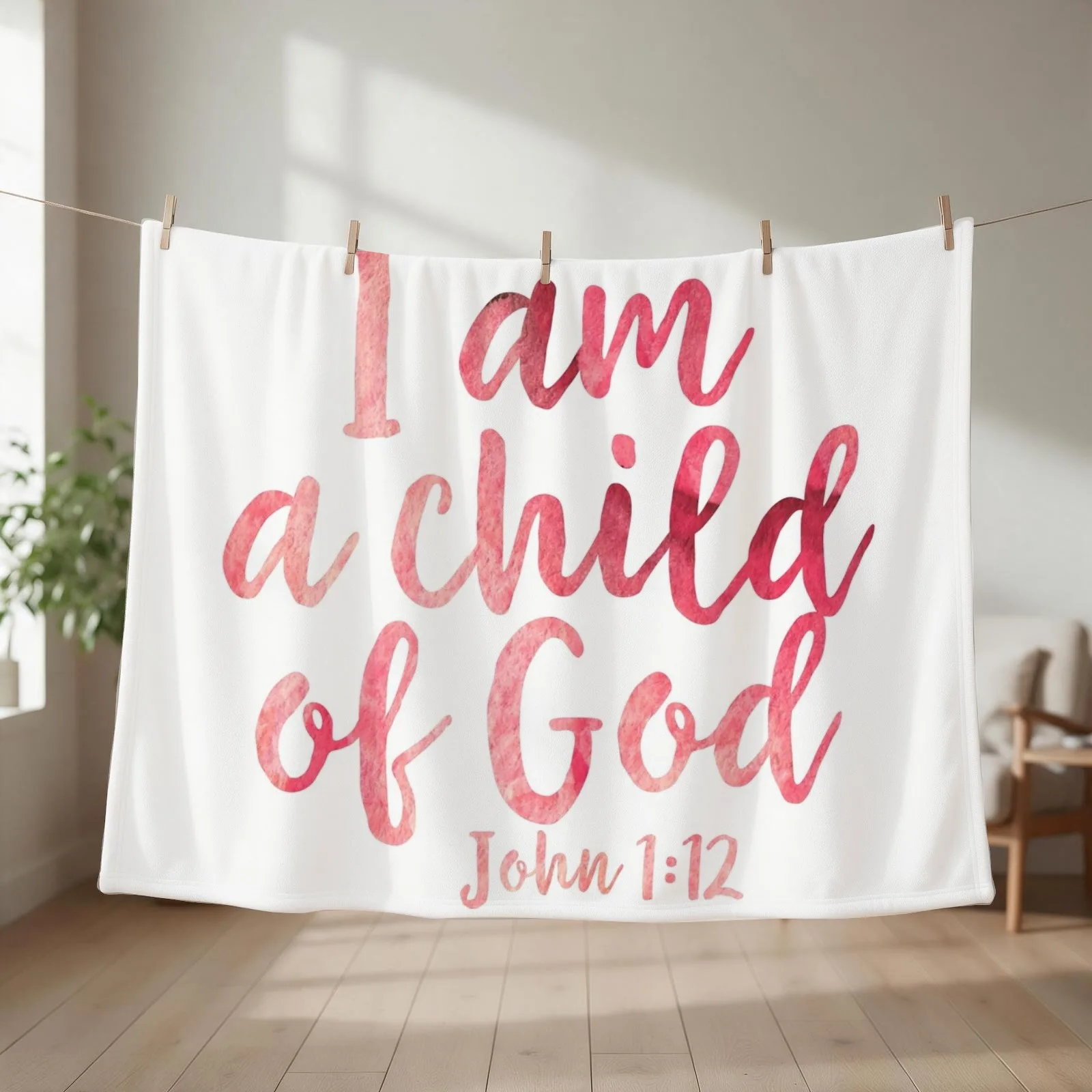 I Am A Child Of God - John 1:12 Throw Blanket Picnic sofa bed Luxury Designer For Baby Blankets