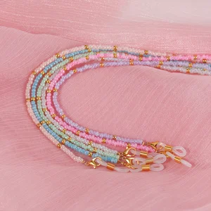 6pcs Color Beaded Eyewear Chain Mask Chain Holiday Travel Leisure Independent Packaging Eyewear Accessories
